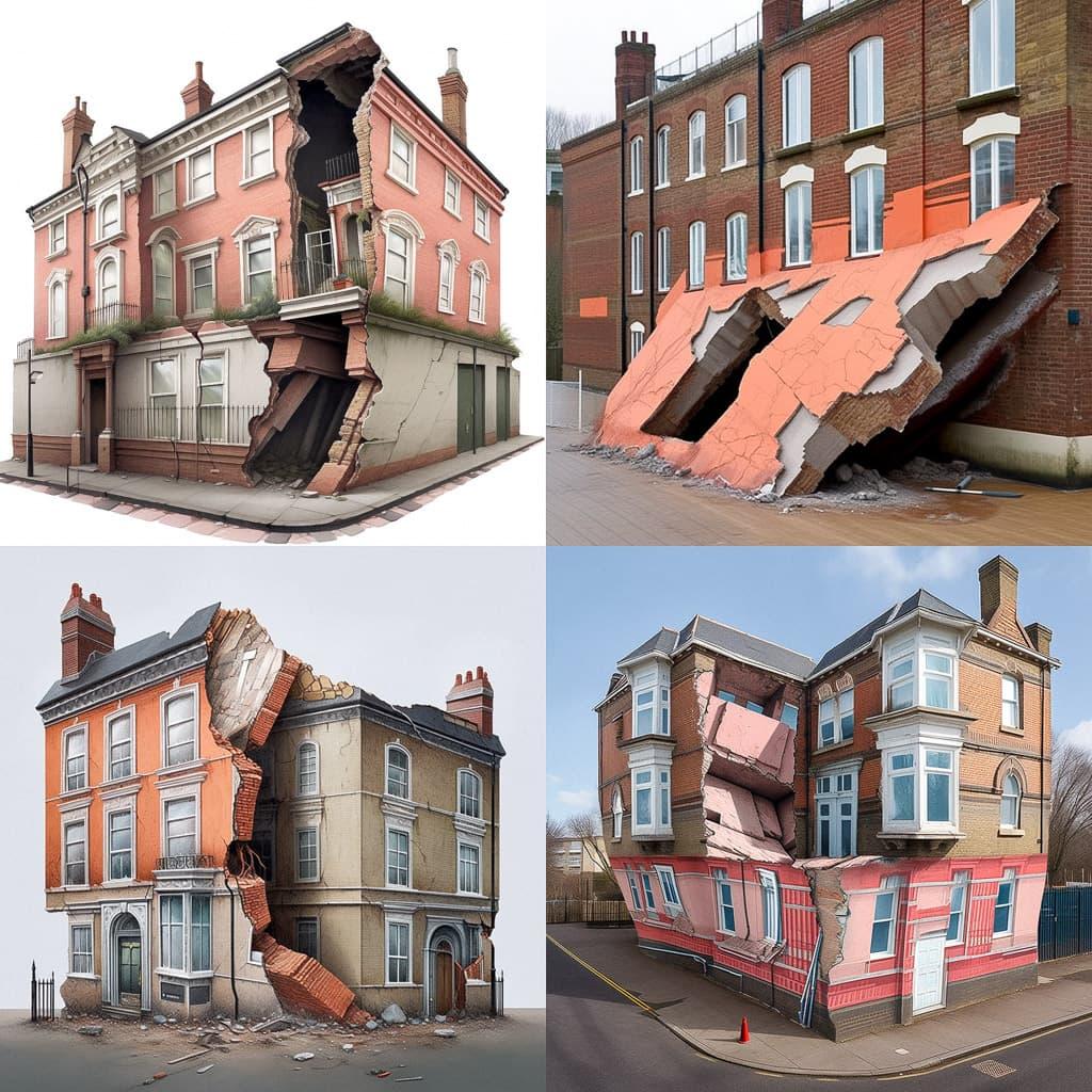 Alex Chinneck style, Midjourney Niji 5, render 1 of 4