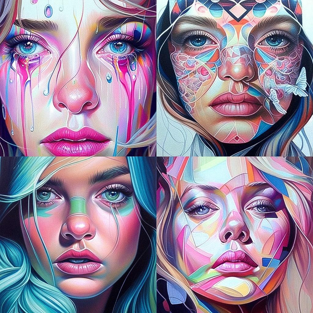 Alex Garant style, Midjourney Niji 4, render 1 of 4