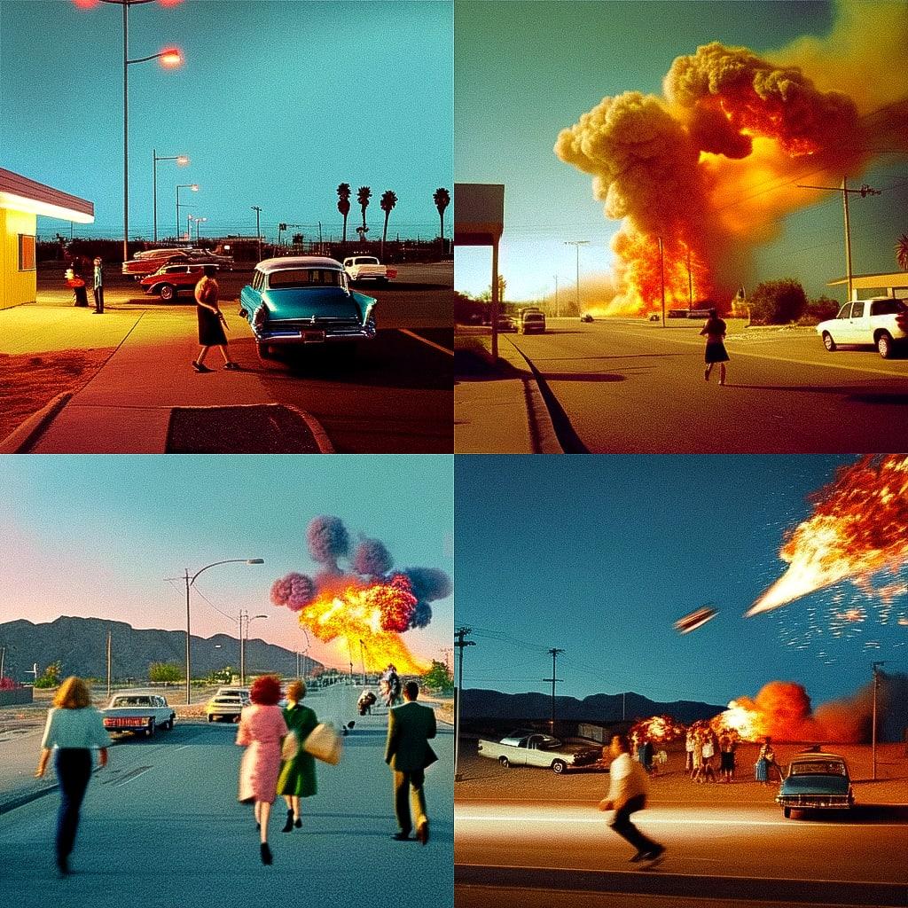 Alex Prager style, Midjourney Niji 4, render 1 of 4