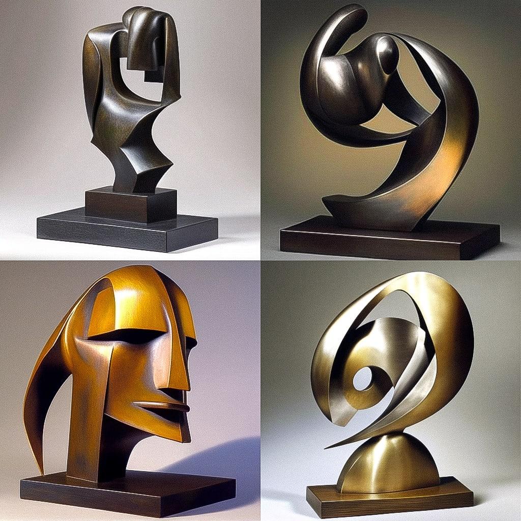 Alexander Archipenko style, Midjourney Niji 4, render 1 of 4