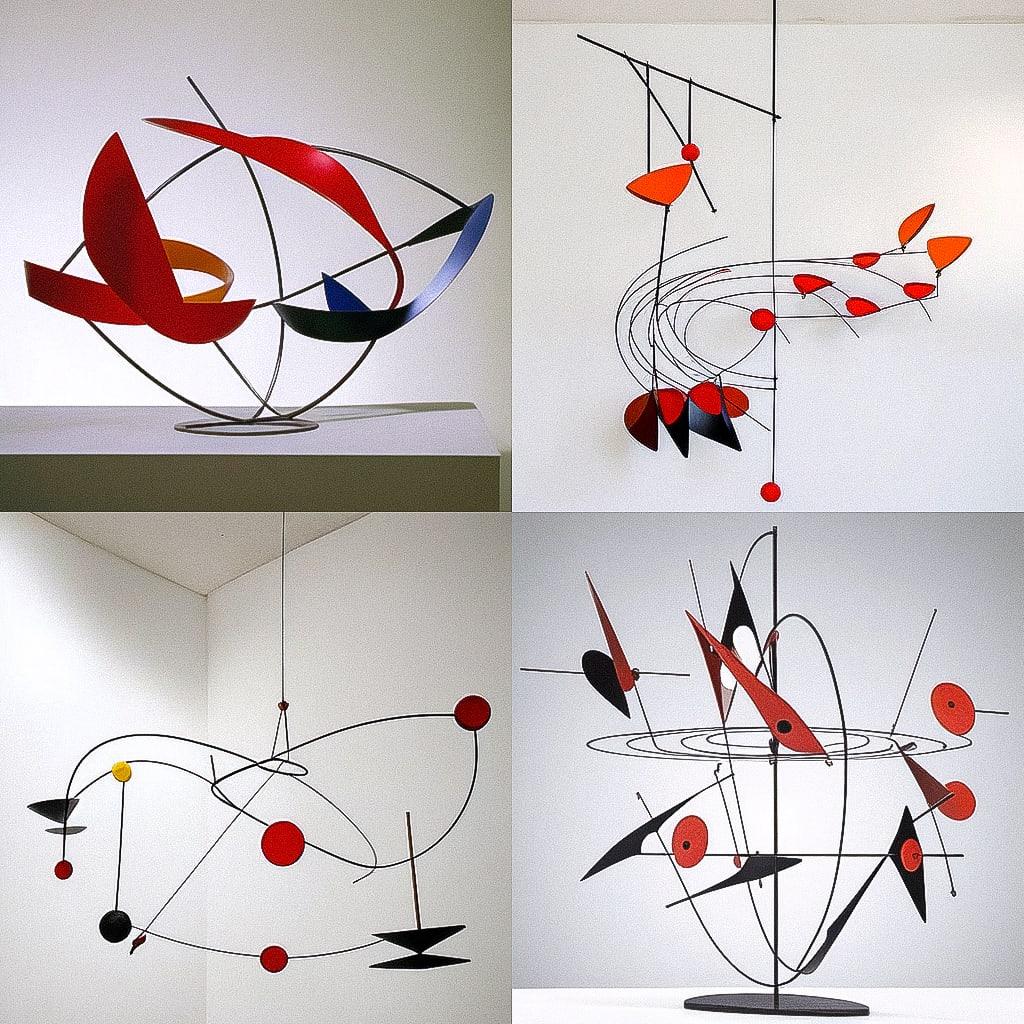 Alexander Calder style, Midjourney Niji 4, render 1 of 4