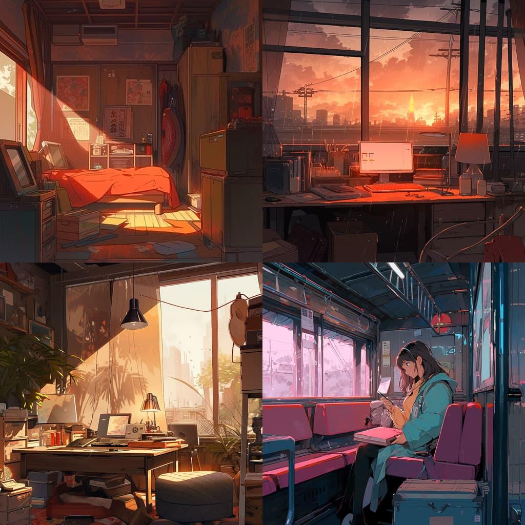 Alexander Payne style, Midjourney Niji 5, render 1 of 4