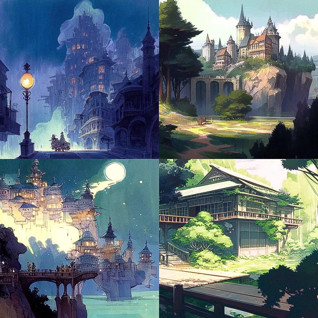 Alexandre Benois style, Midjourney Niji 4, render 1 of 4