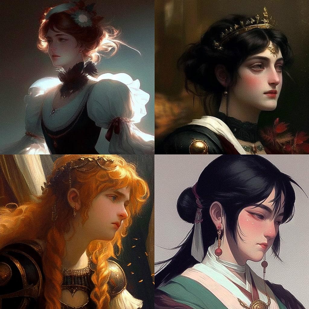 Alexandre Cabanel style, Midjourney Niji 4, render 1 of 4