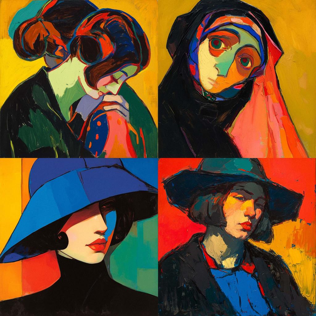 Alexej von Jawlensky style, Midjourney Niji 6, render 1 of 4