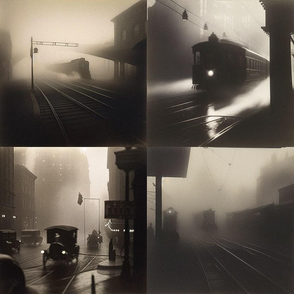 Alfred Stieglitz style, Midjourney Niji 4, render 1 of 4