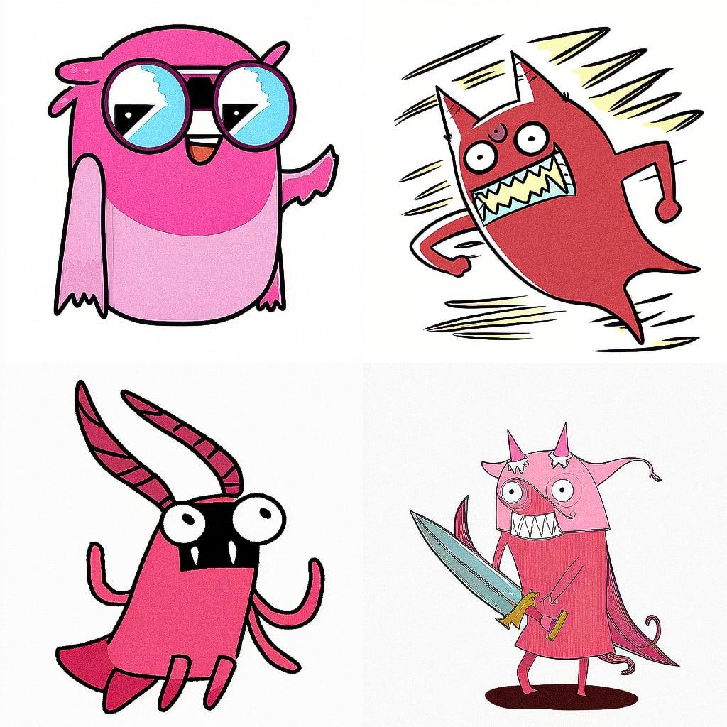 Allie Brosh style, Midjourney Niji 4, render 1 of 4