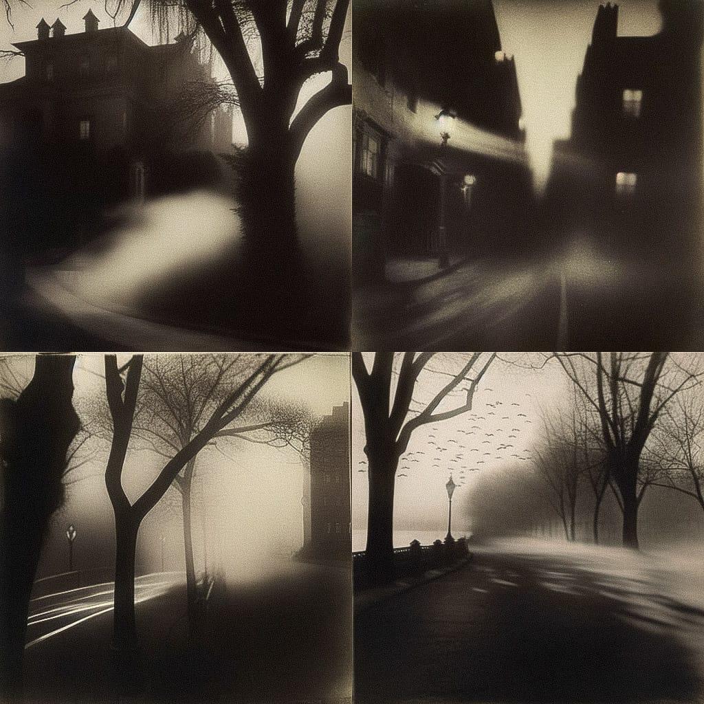 Alvin Langdon Coburn style, Midjourney Niji 4, render 1 of 4