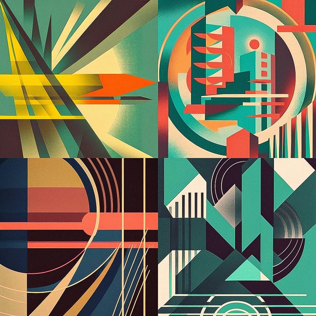 Alvin Lustig style, Midjourney Niji 4, render 1 of 4