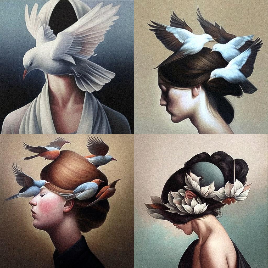 Amy Judd style, Midjourney Niji 4, render 1 of 4
