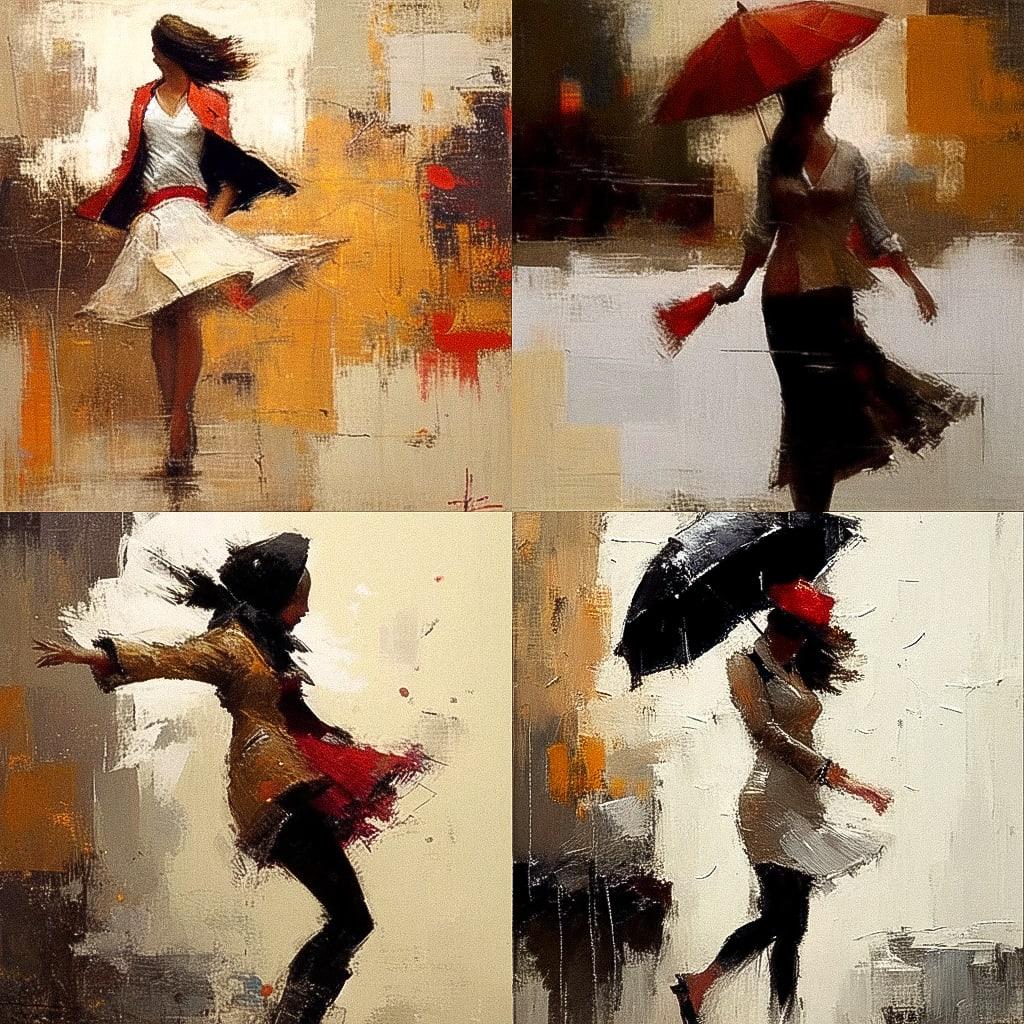 Andre Kohn style, Midjourney Niji 4, render 1 of 4