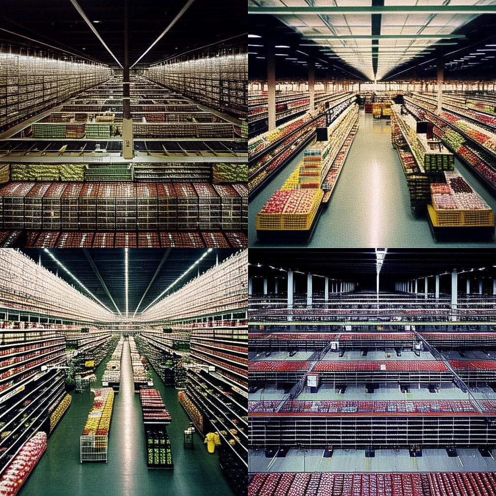 Andreas Gursky style, Midjourney Niji 4, render 1 of 4