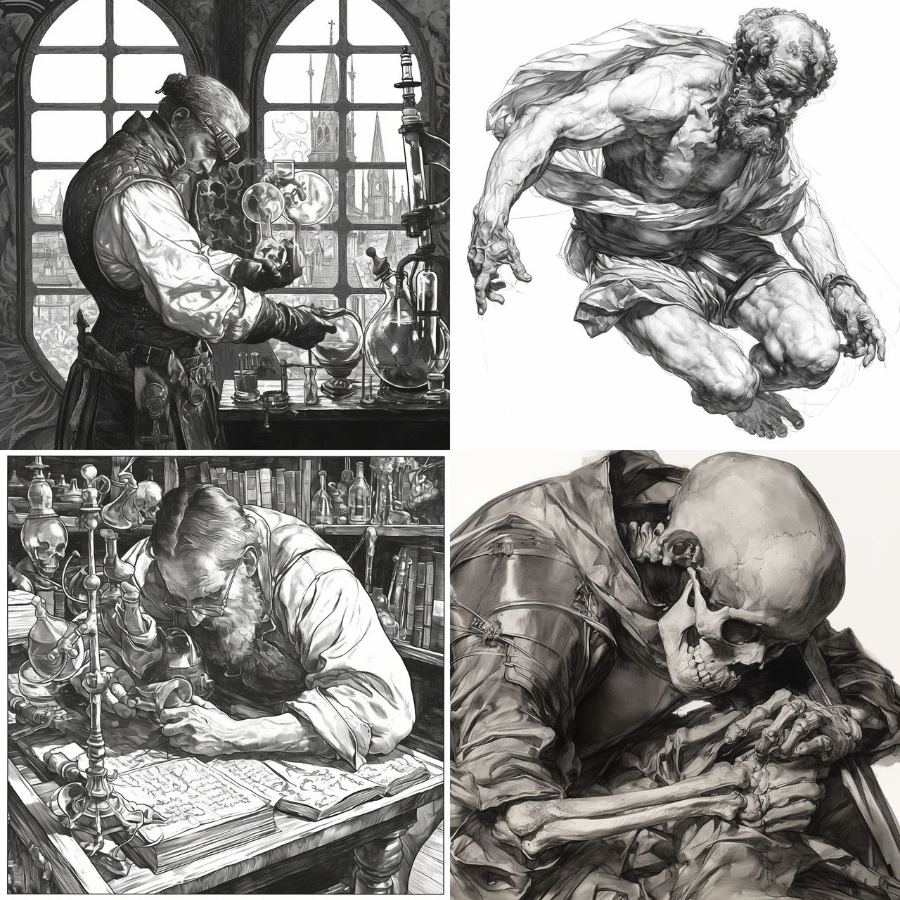 Andreas Vesalius style, Midjourney Niji 4, render 1 of 4