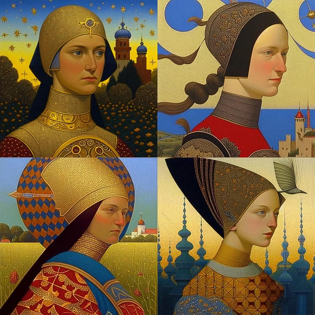 Andrey Remnev style, Midjourney Niji 4, render 1 of 4