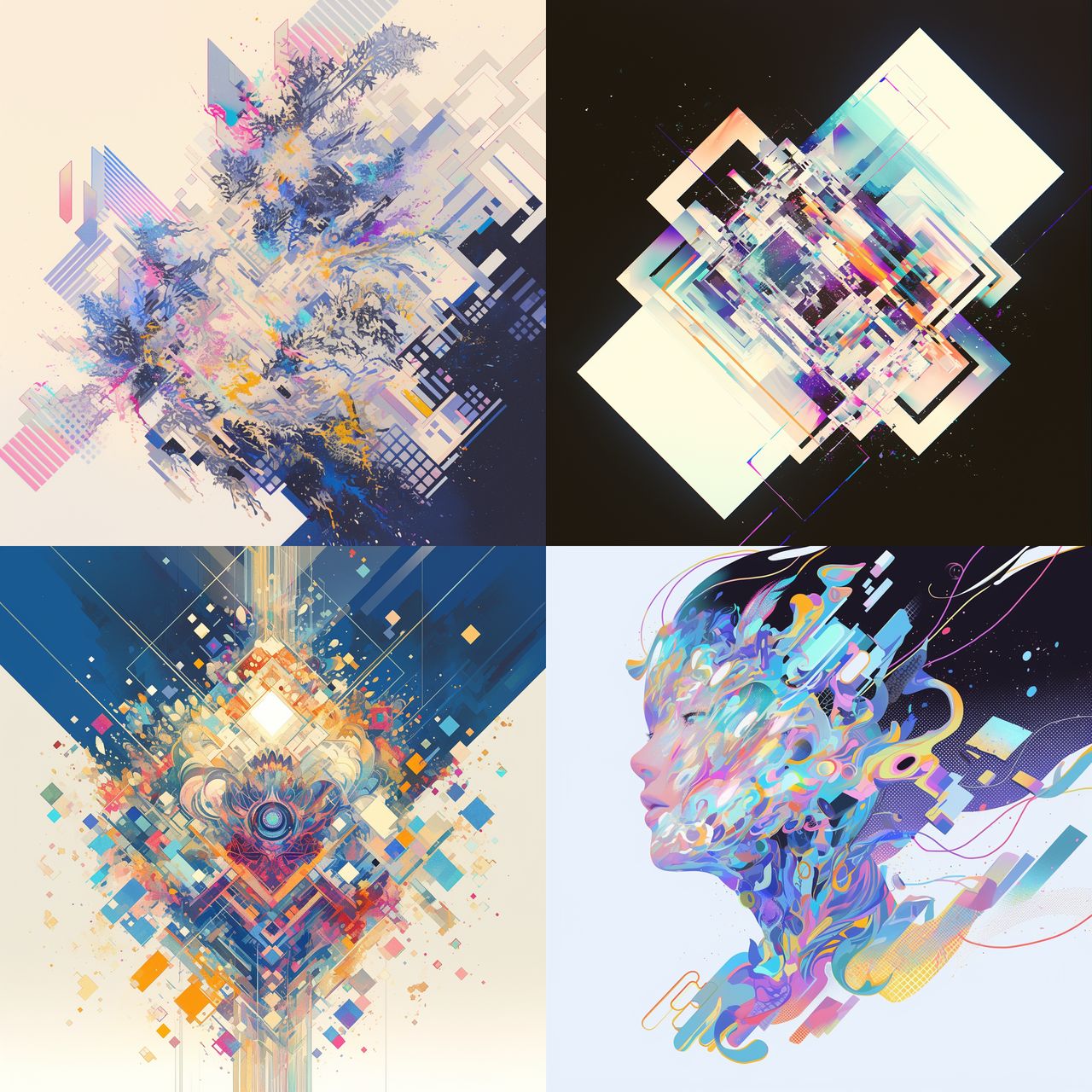 Andy Gilmore style, Midjourney Niji 6, render 1 of 4