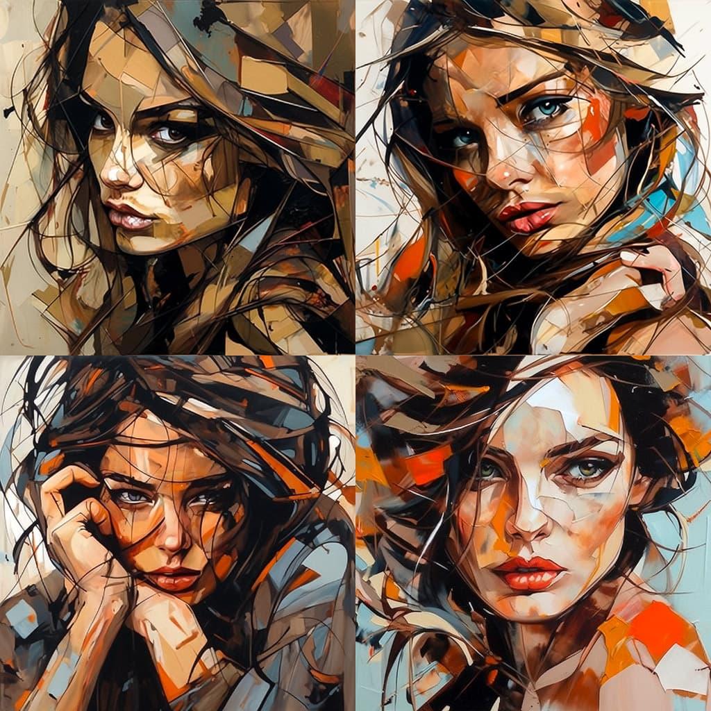Anna Bocek style, Midjourney Niji 4, render 1 of 4