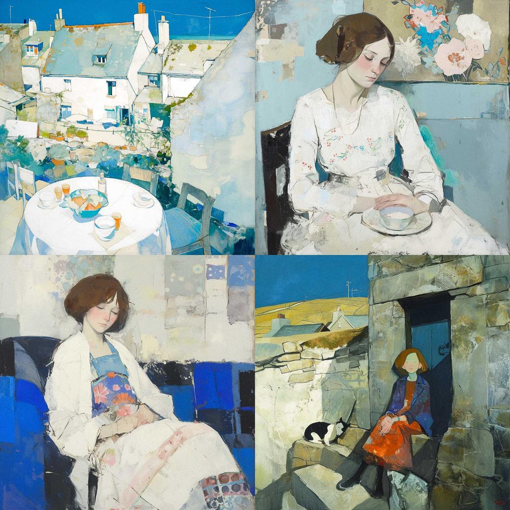 Anne Redpath style, Midjourney Niji 6, render 1 of 4