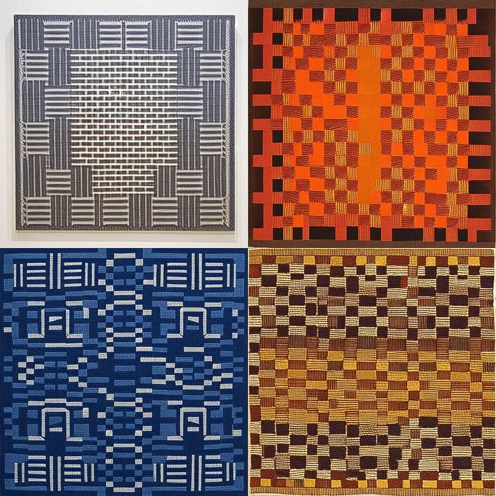 Anni Albers style, Midjourney Niji 4, render 1 of 4