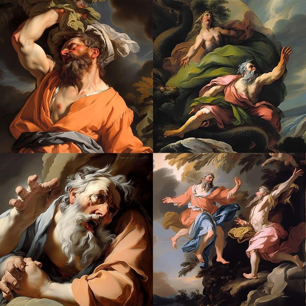 Annibale Carracci style, Midjourney Niji 5, render 1 of 4