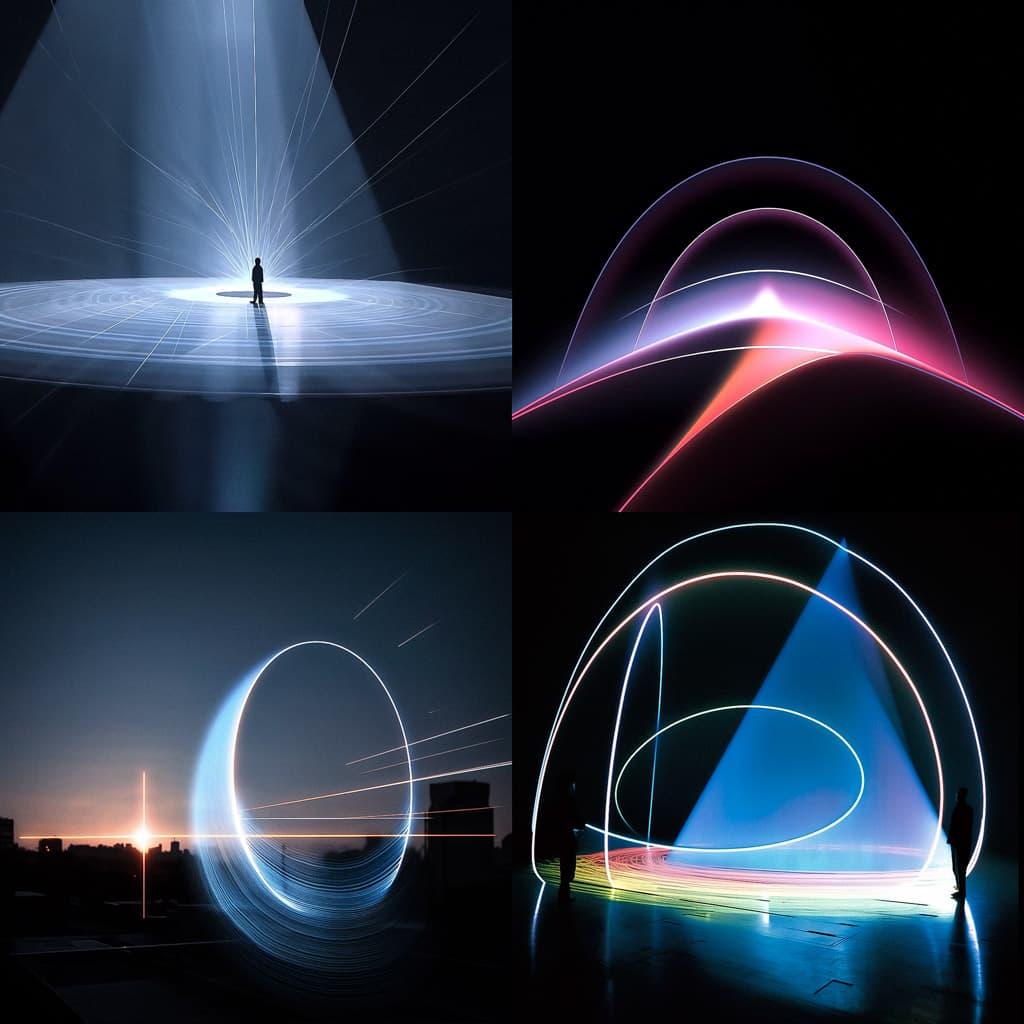 Anthony McCall style, Midjourney Niji 5, render 1 of 4