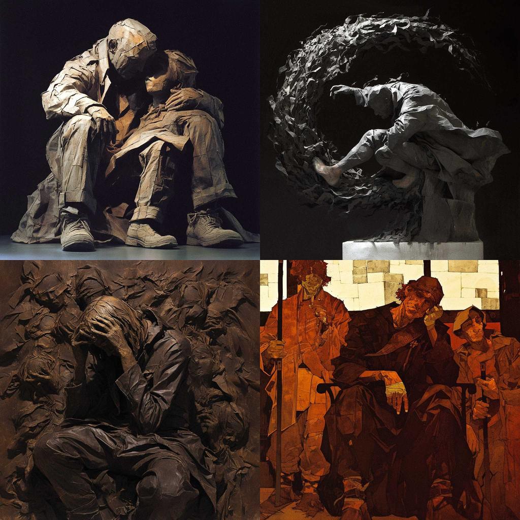 Antoine Bourdelle style, Midjourney Niji 6, render 1 of 4
