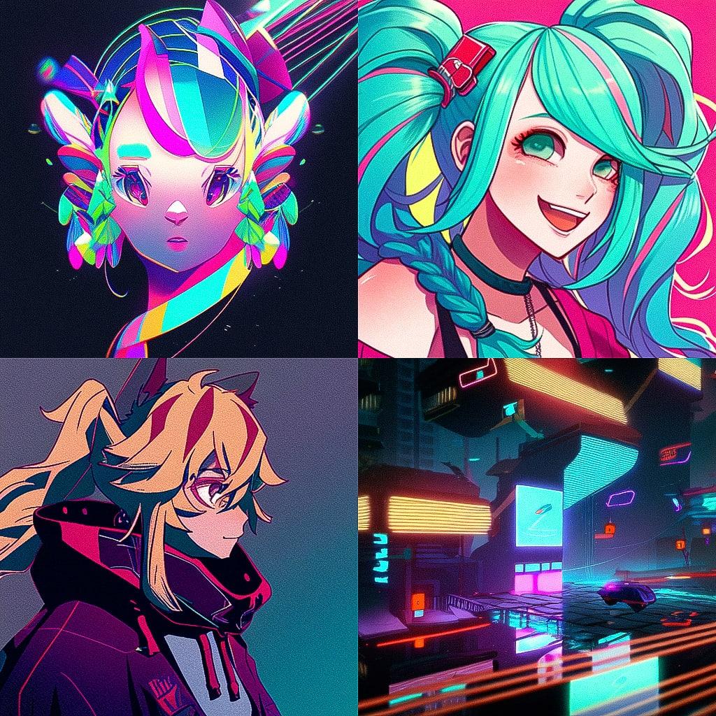 Aries Moross style, Midjourney Niji 4, render 1 of 4
