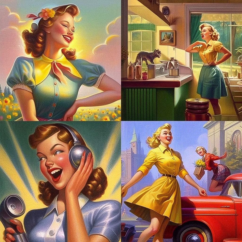 Art Frahm style, Midjourney Niji 4, render 1 of 4