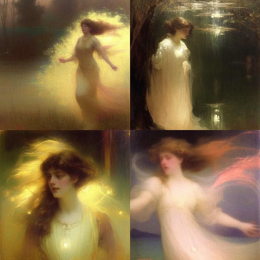Arthur Hacker style, Midjourney Niji 4, render 1 of 4