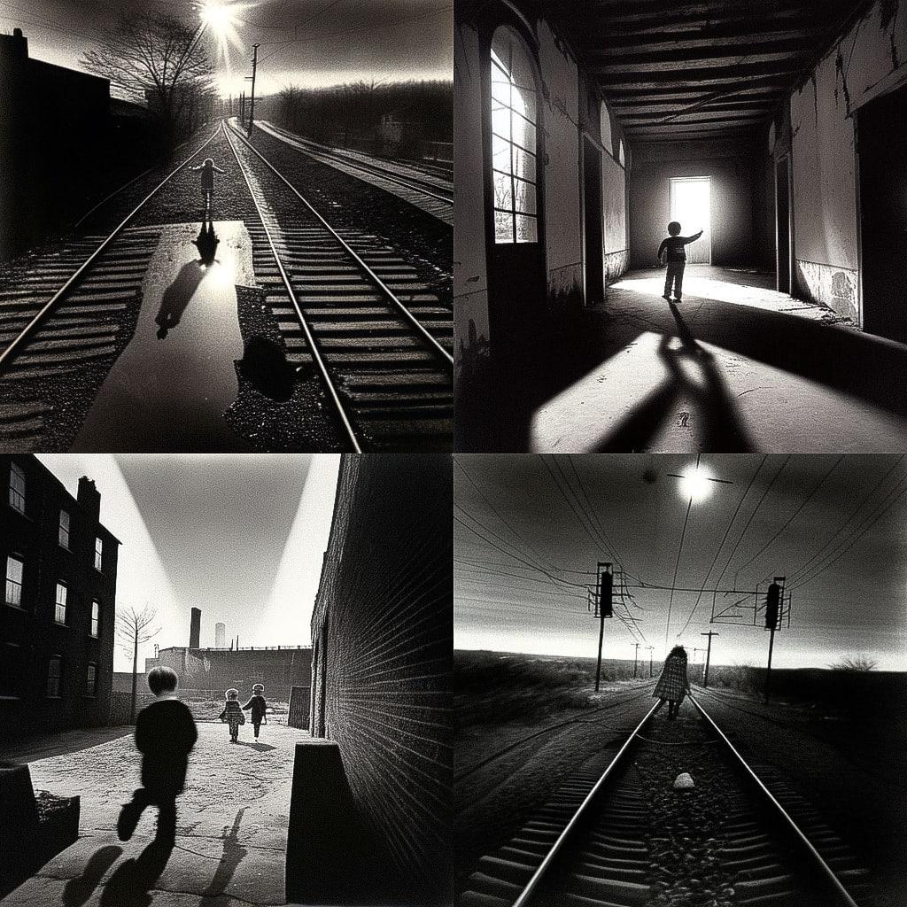 Arthur Tress style, Midjourney Niji 4, render 1 of 4