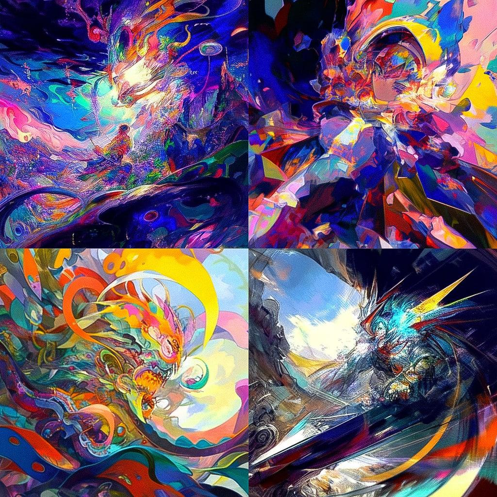 Asger Jorn style, Midjourney Niji 4, render 1 of 4