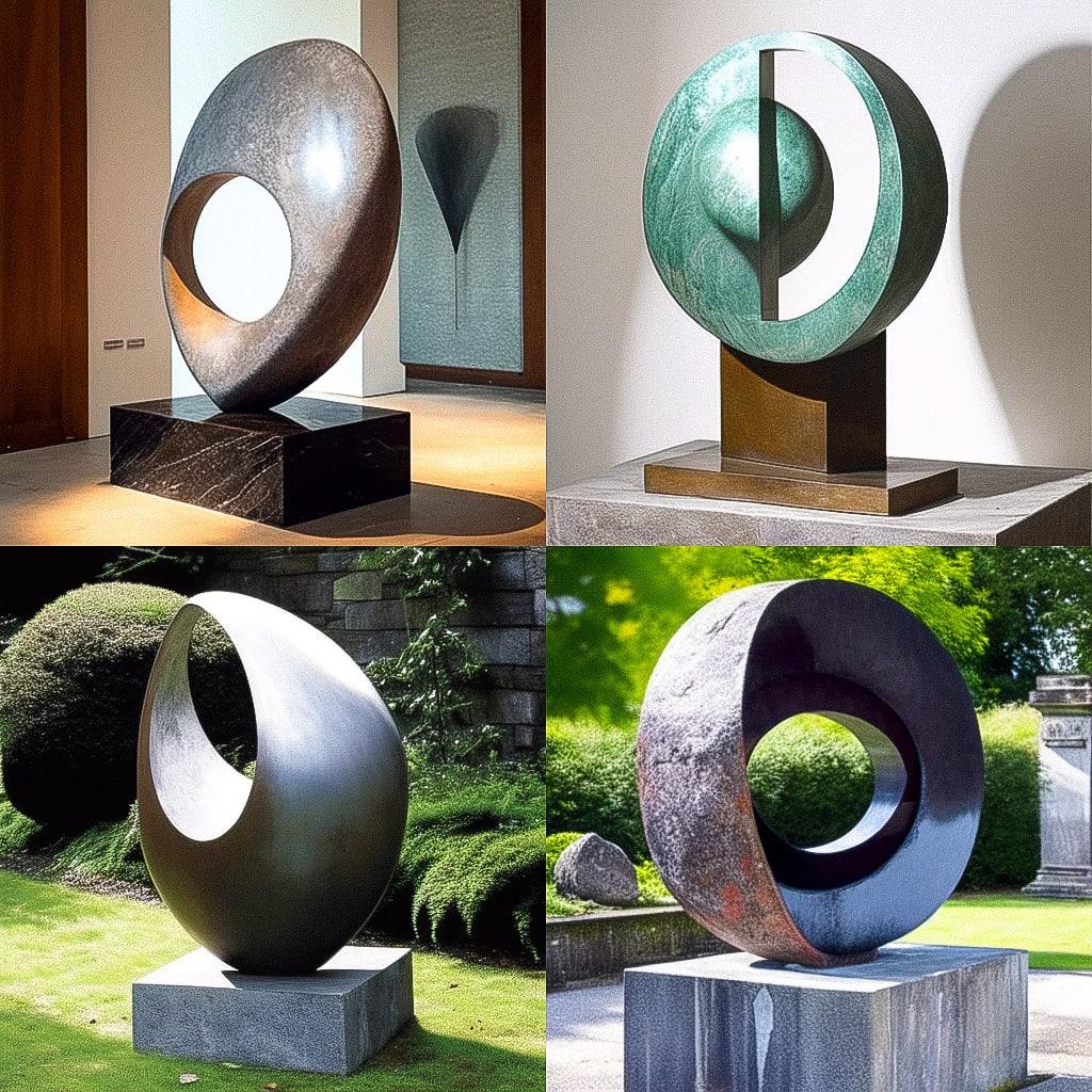 Barbara Hepworth style, Midjourney Niji 4, render 1 of 4