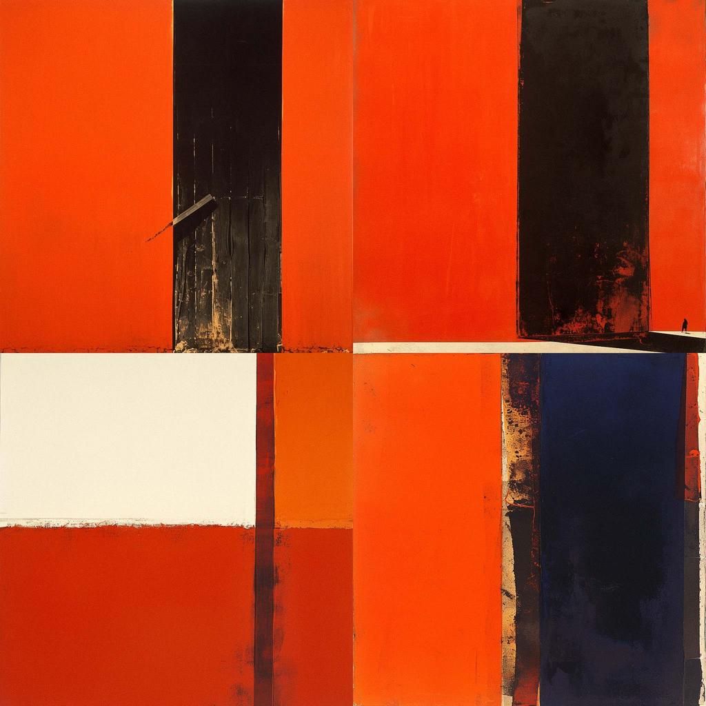 Barnett Newman style, Midjourney Niji 6, render 1 of 4