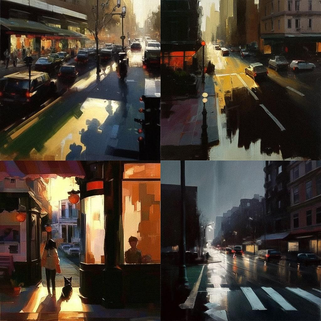 Ben Aronson style, Midjourney Niji 4, render 1 of 4