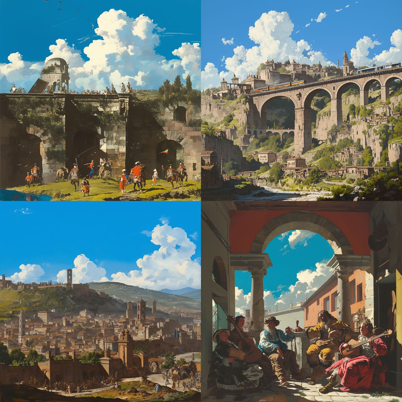 Bernardo Bellotto style, Midjourney Niji 6, render 1 of 4