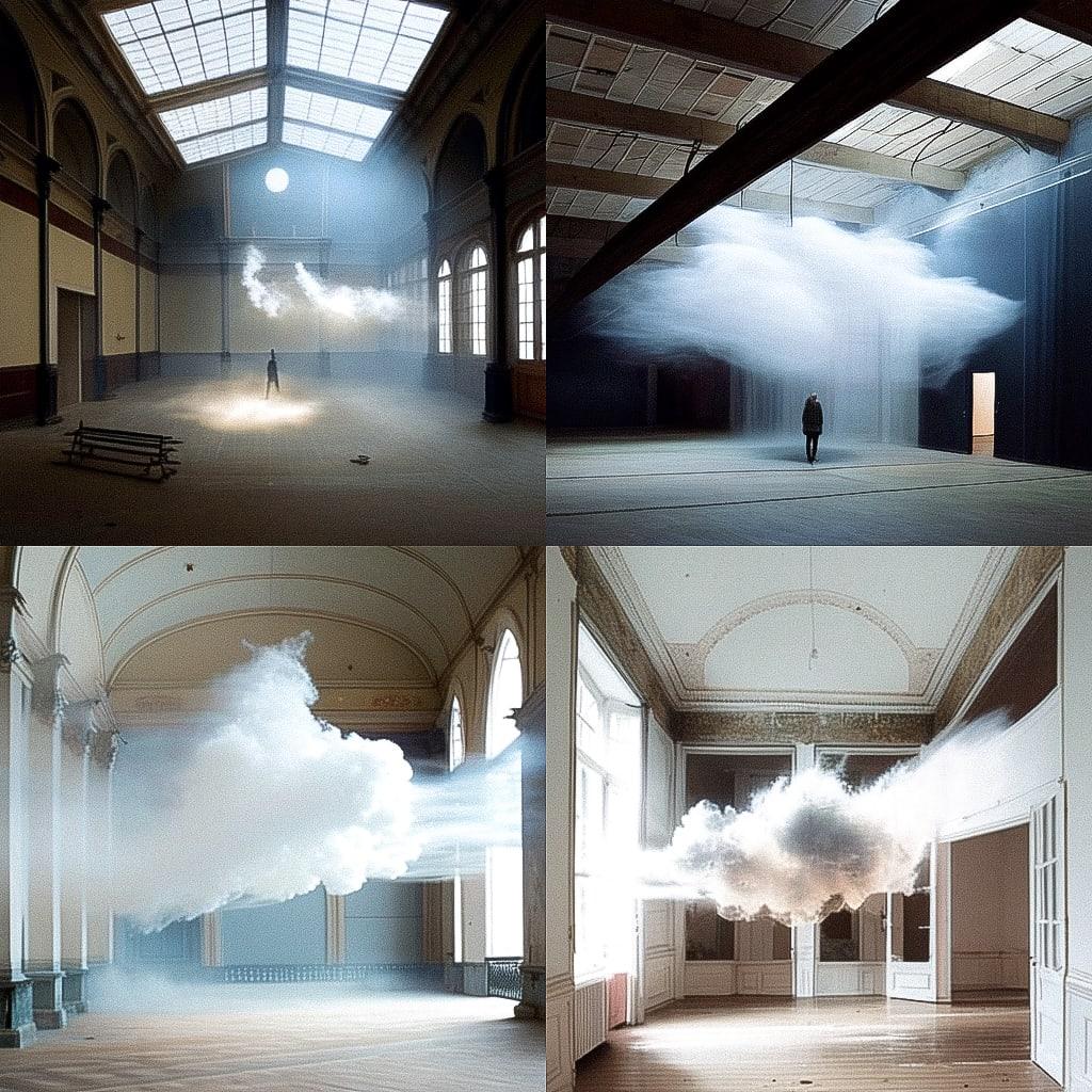 Berndnaut Smilde style, Midjourney Niji 4, render 1 of 4