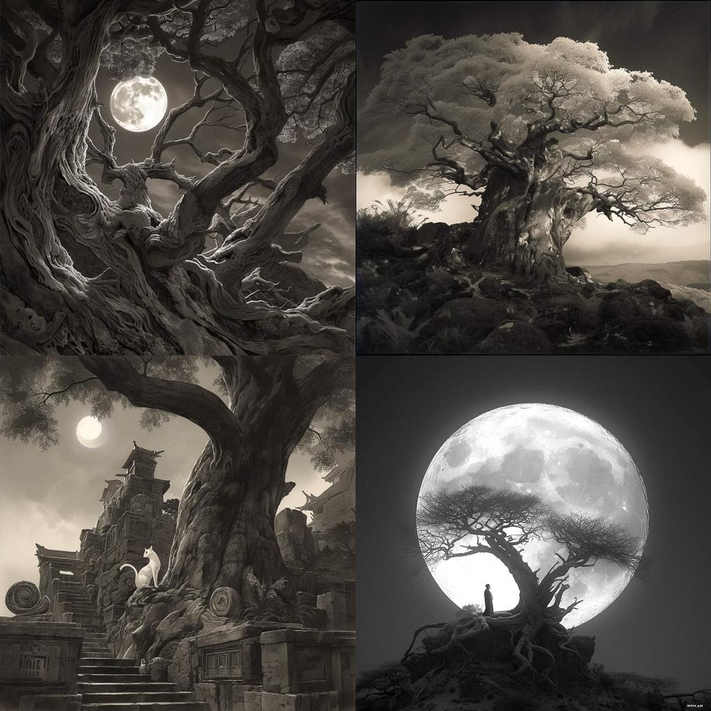 Beth Moon style, Midjourney Niji 5, render 1 of 4