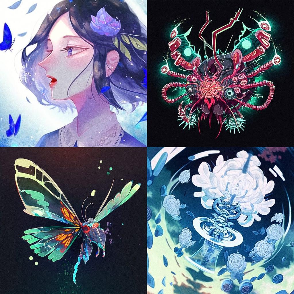 Biological illustration style, Midjourney Niji 4, render 1 of 4