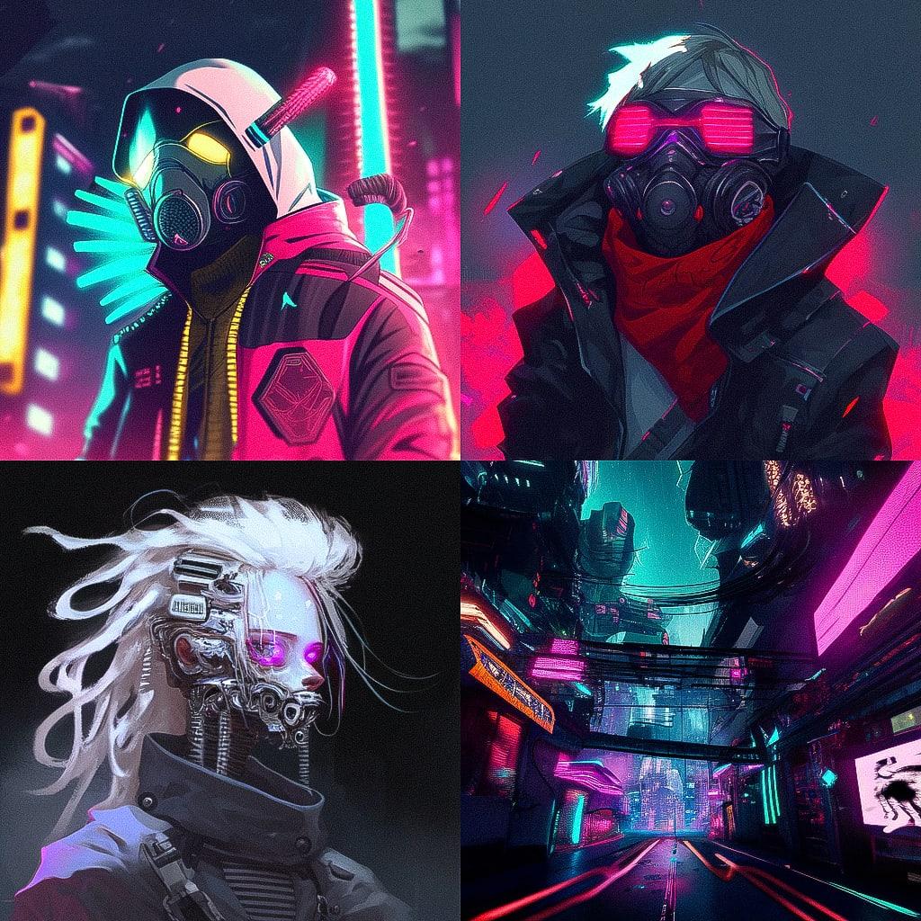 Biopunk style, Midjourney Niji 4, render 1 of 4