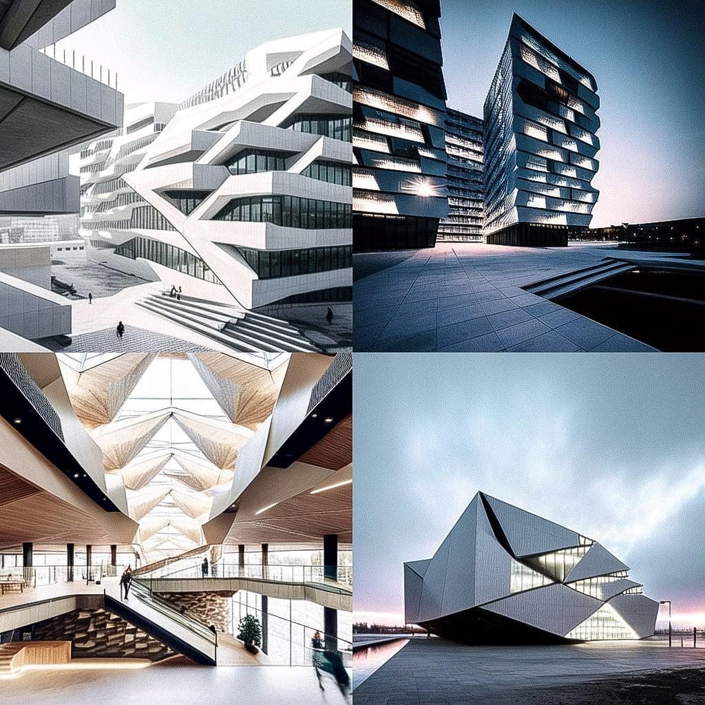 Bjarke Ingels style, Midjourney Niji 4, render 1 of 4