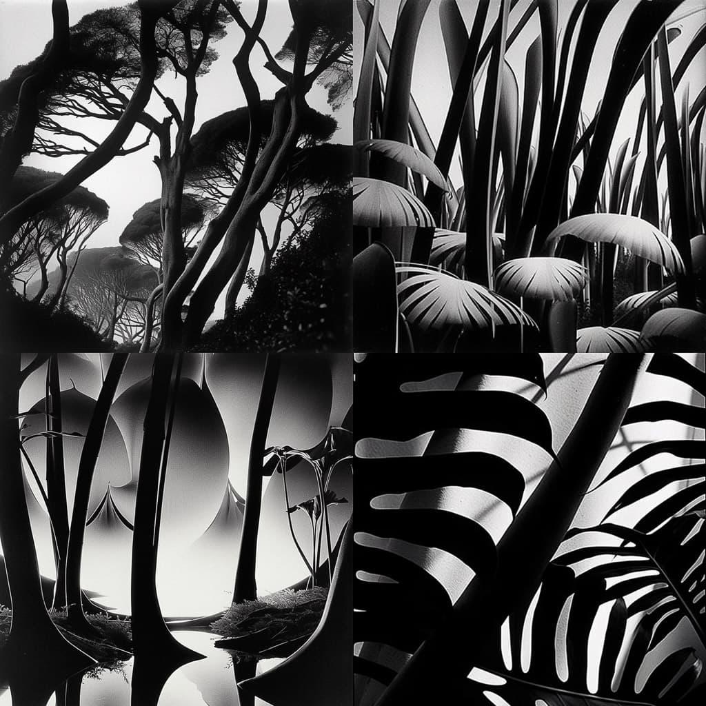 Brett Weston style, Midjourney Niji 5, render 1 of 4