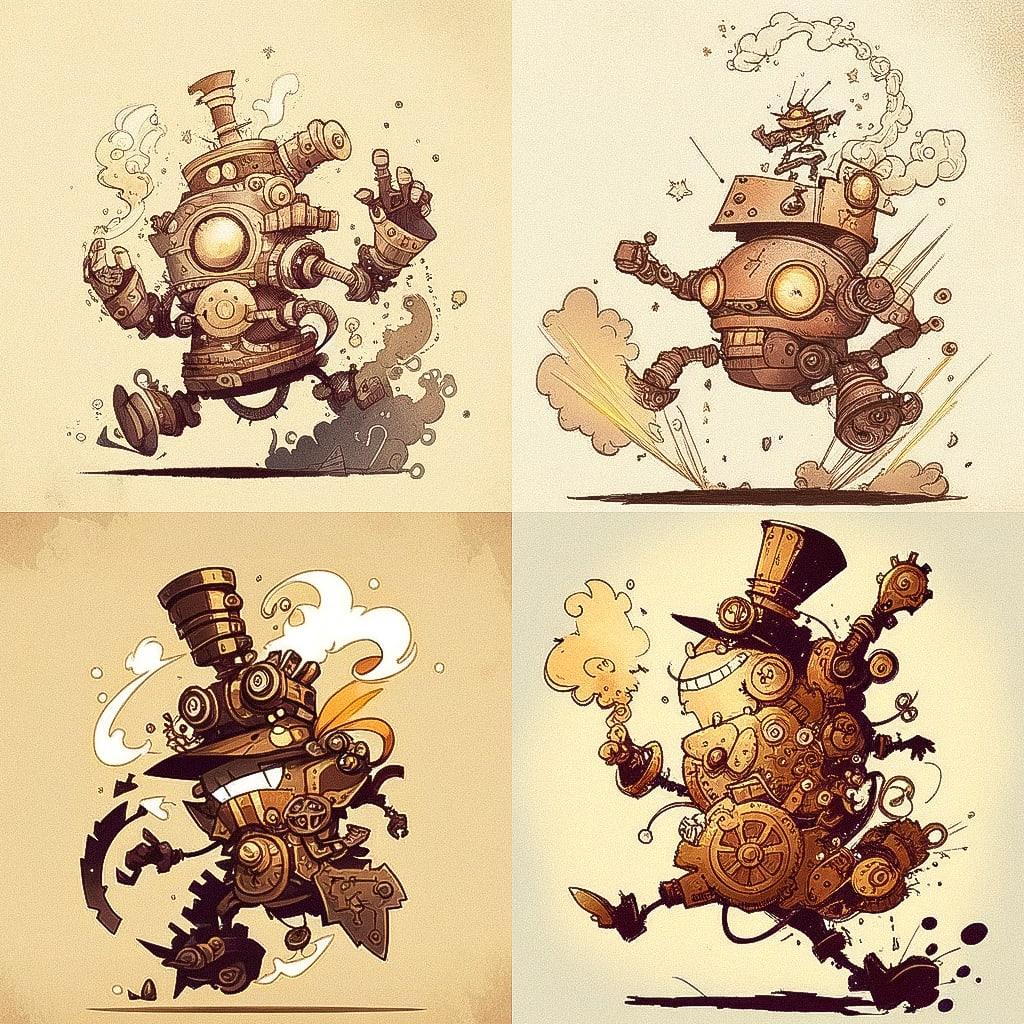 Brian Kesinger style, Midjourney Niji 4, render 1 of 4