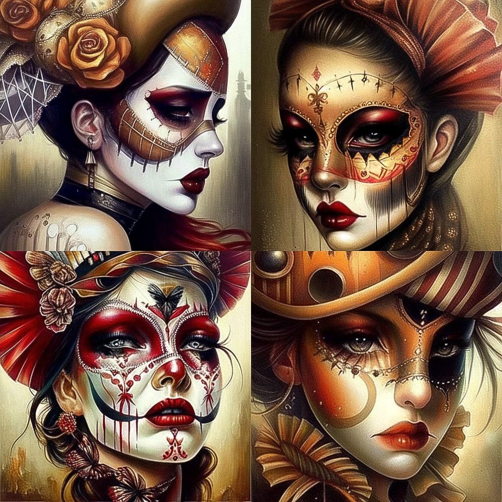 Brian M. Viveros style, Midjourney Niji 4, render 1 of 4