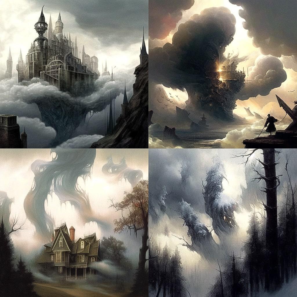 Brian Mashburn style, Midjourney Niji 4, render 1 of 4