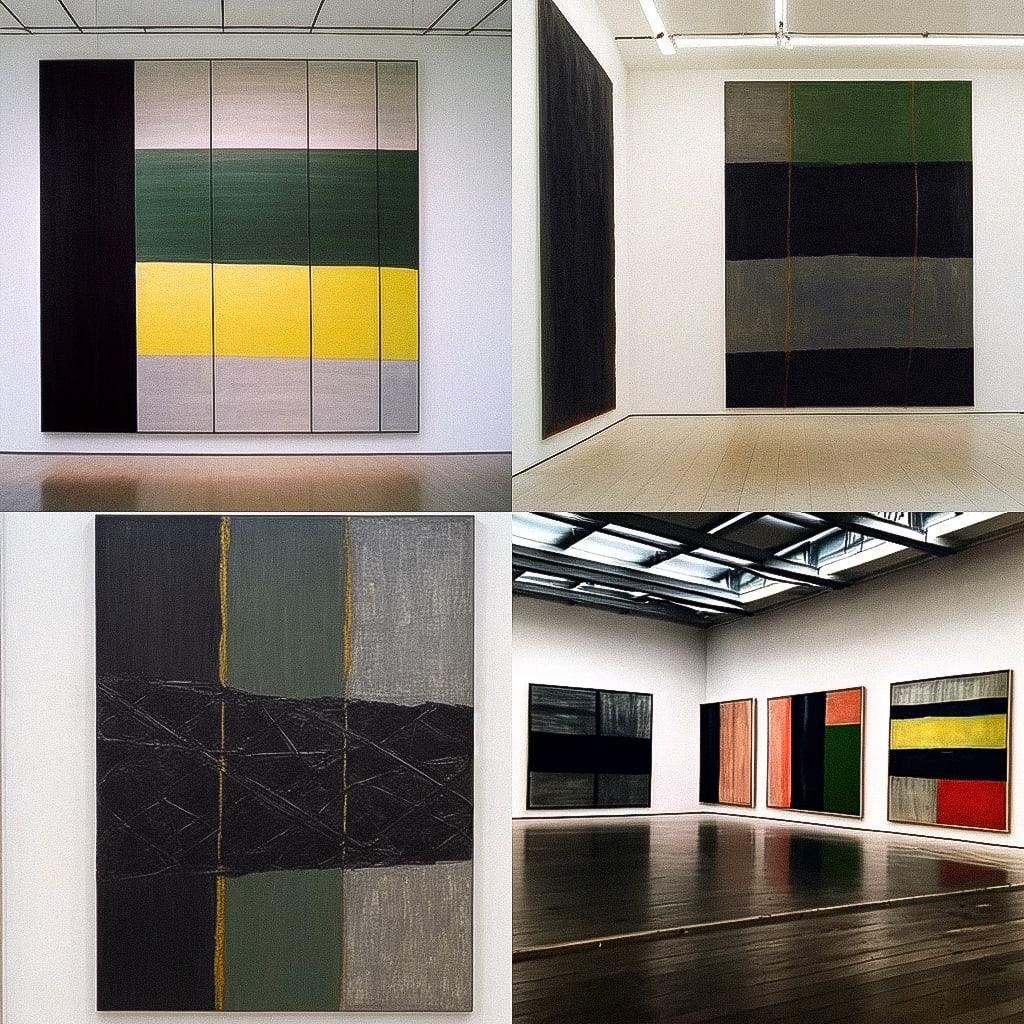 Brice Marden style, Midjourney Niji 4, render 1 of 4