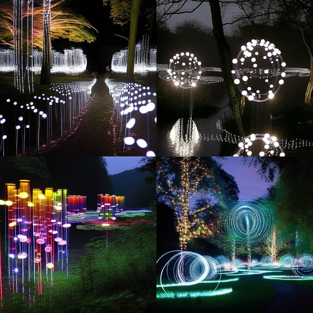 Bruce Munro style, Midjourney Niji 4, render 1 of 4