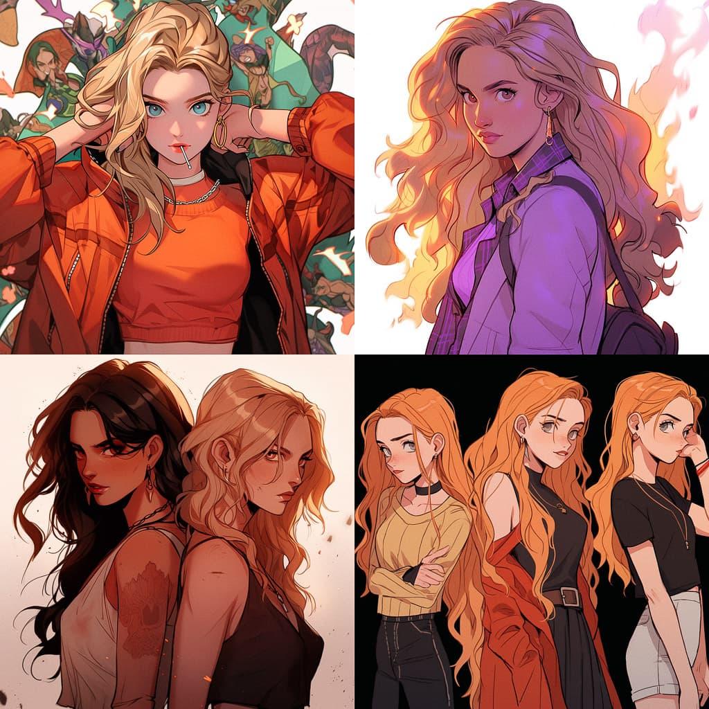 Buffy the Vampire Slayer style, Midjourney Niji 5, render 1 of 4