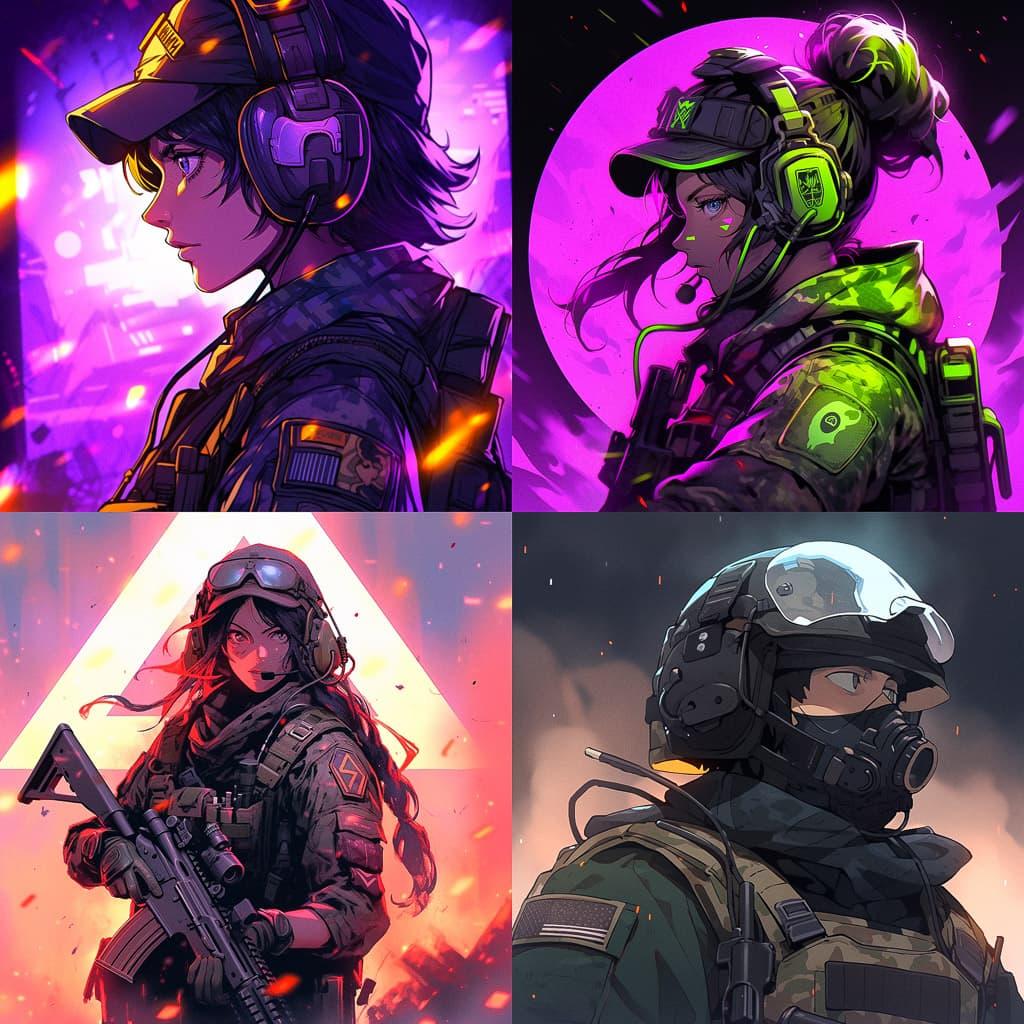 Call of Duty style, Midjourney Niji 5, render 1 of 4