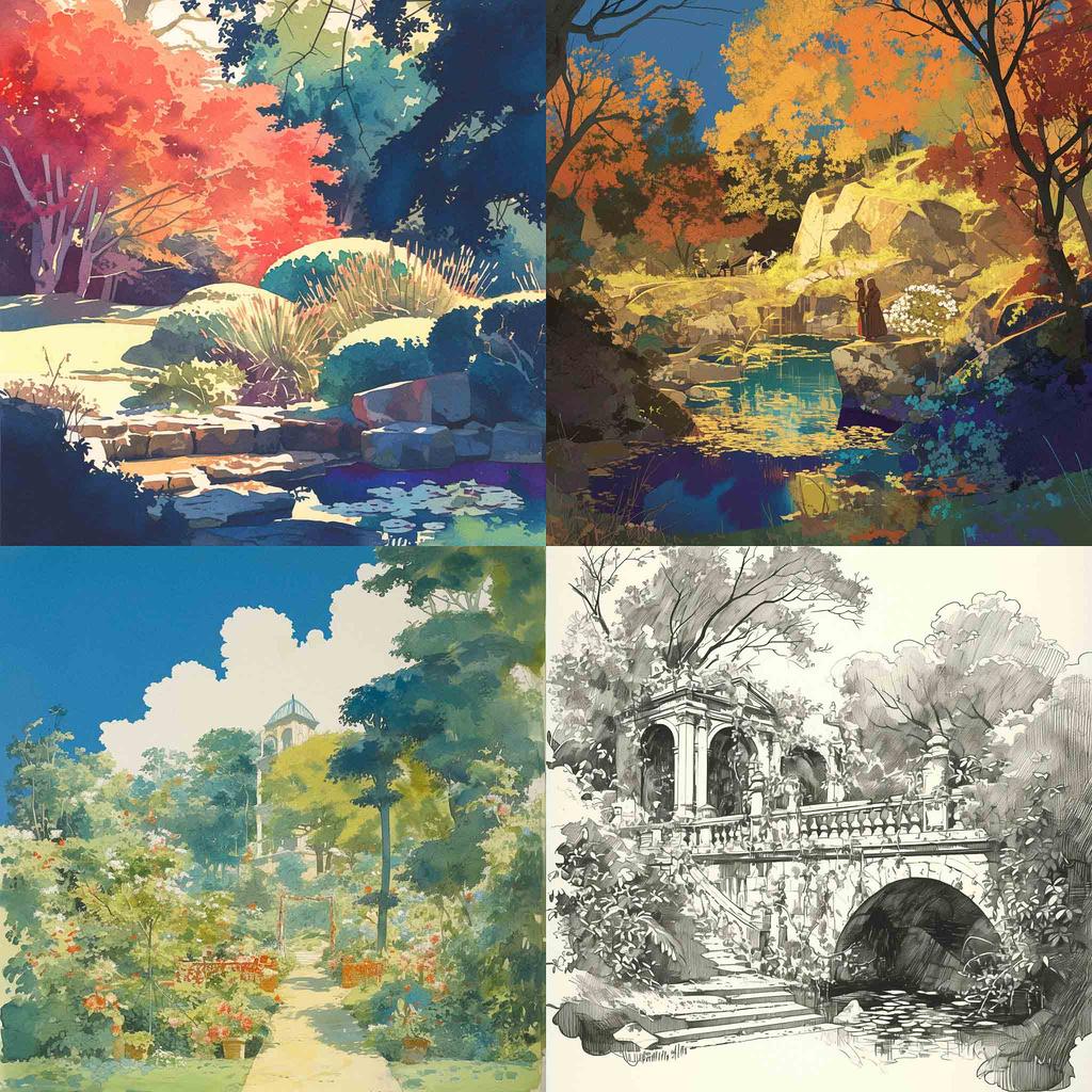 Capability Brown style, Midjourney Niji 6, render 1 of 4