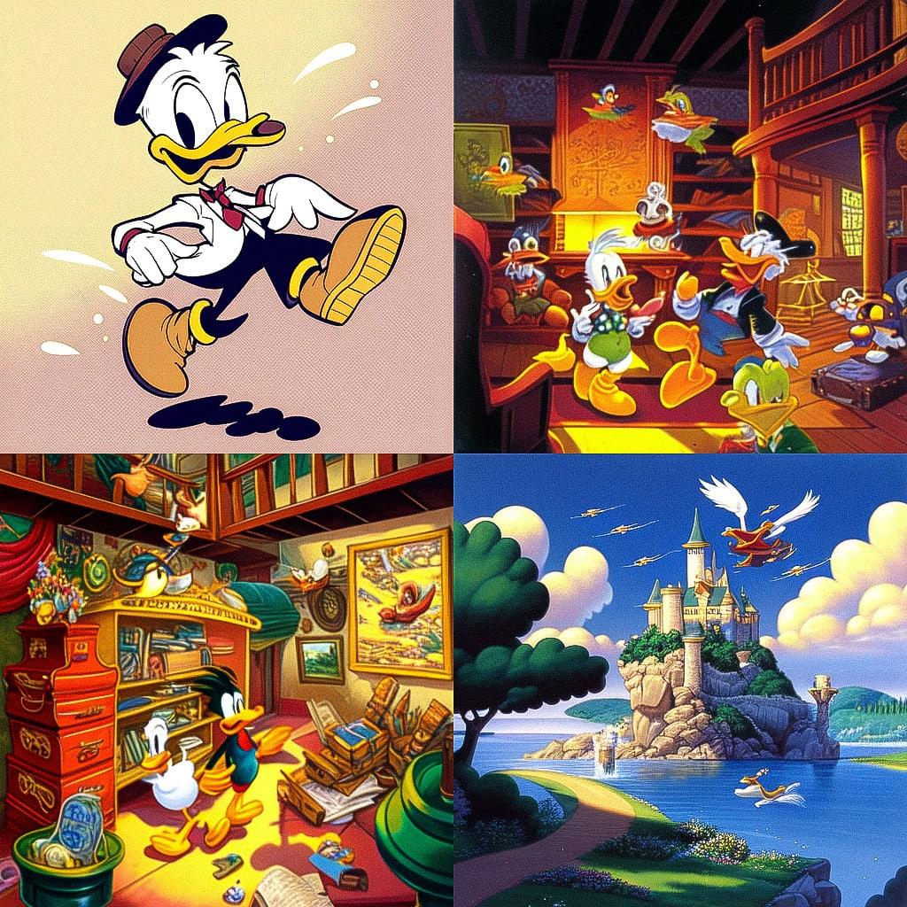 Carl Barks style, Midjourney Niji 4, render 1 of 4