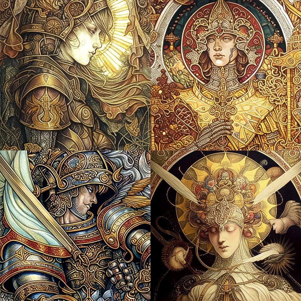 Carlo Crivelli style, Midjourney Niji 4, render 1 of 4